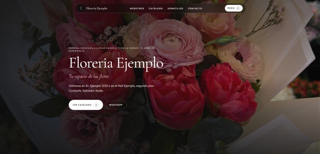 Floreria Ejemplo - Homepage