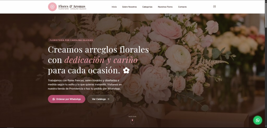 Flores & Aromas — Homepage