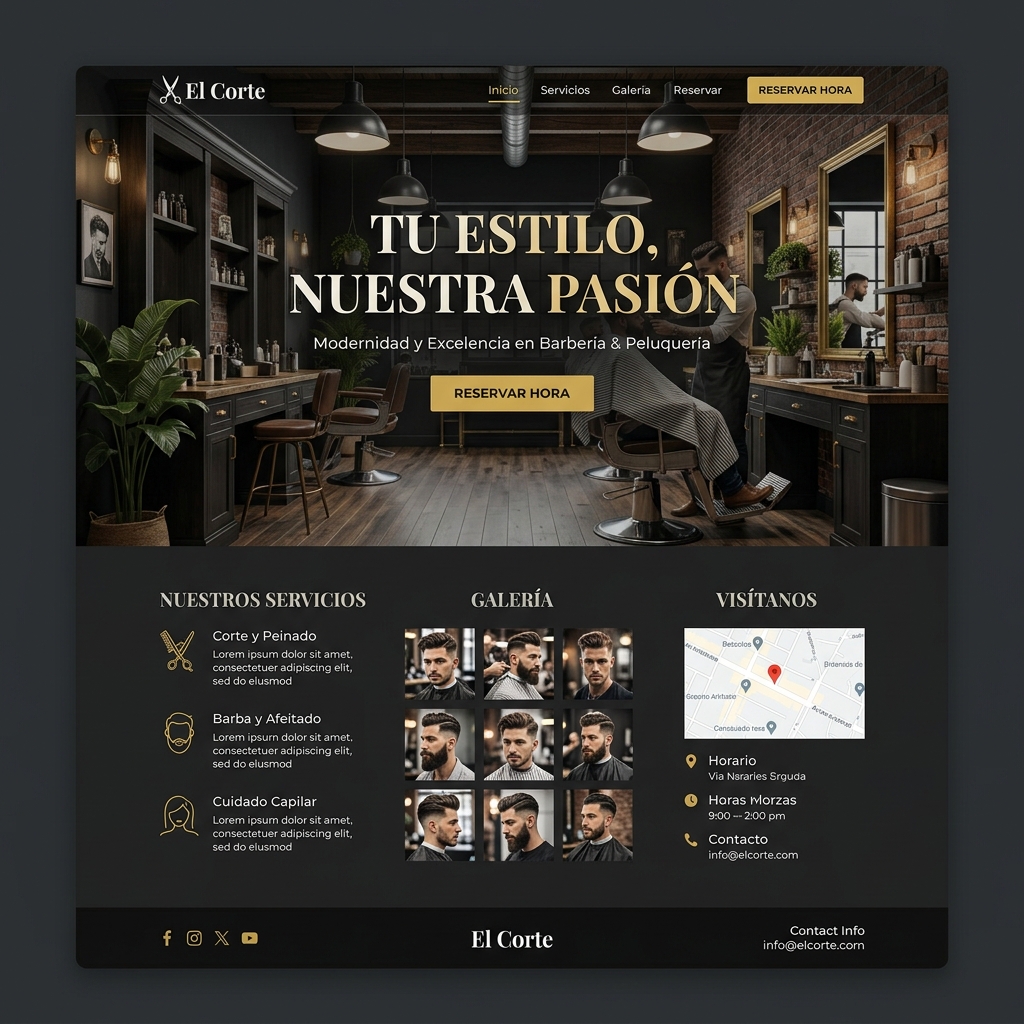 Peluquería El Corte — Homepage